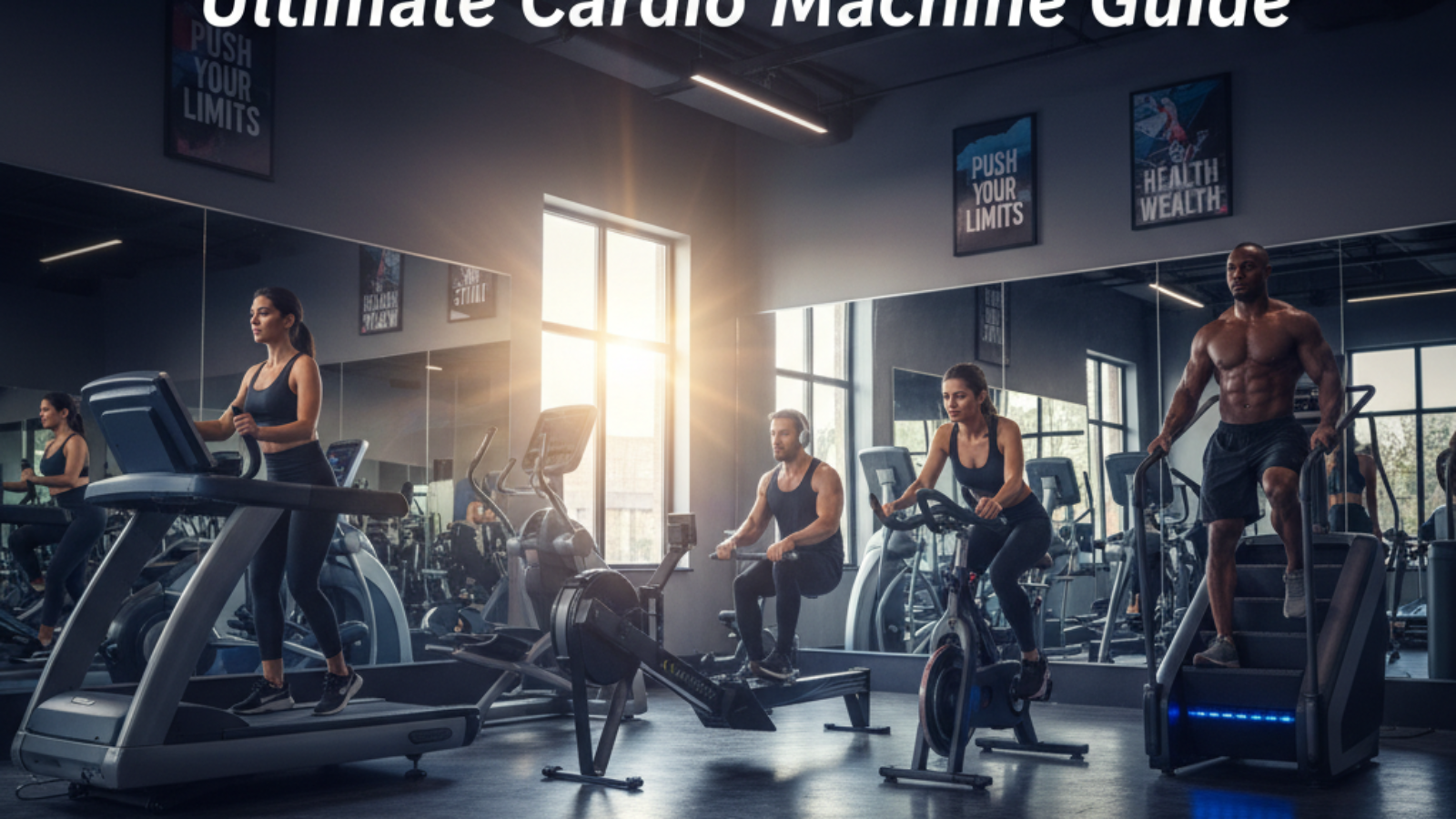 alt_text People using modern cardio machines in a vibrant gym, highlighting options for the best workout choice.